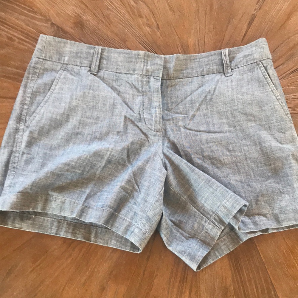 JCrew light weight denim shorts.